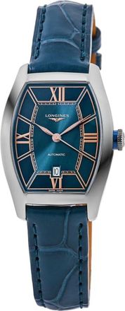 Longines Evidenza Automatic Blue Dial Leather Strap Womens Watch L2.142.4.96.2