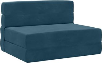 vidaXL Sof&aacute; Cama Plegable Azul 70 X 72 X 60 Cm Tela Vidaxl