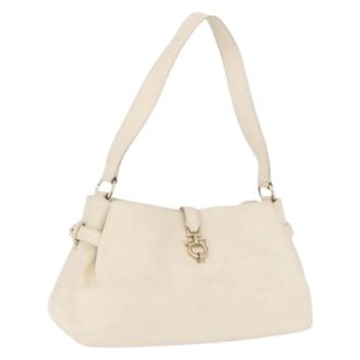 Ferragamo Pre-owned Leather Hand Bag - Dames - Pre-owned - Beige - Maat: ONE Size Leer