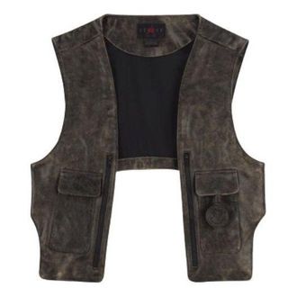 Nike Jordan Air Jordan x J Balvin Leather Vest Brown Black FJ6133-010