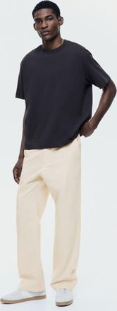 H&M Regular-fit linen-blend pants in Light Beige at Nordstrom, Size Xxx-Large