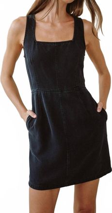 Bella Dahl Fitted Mini Dress In Dark Graphite Wash