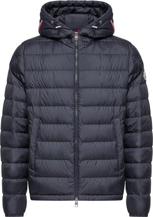Moncler Moncler Vermeille Hooded Short Down Jacket, Men, Blue, Size: 2