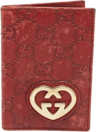 Gucci Pre-owned Wallets, female, Red, Size: ONE SIZE Pre-owned Leather Wallet