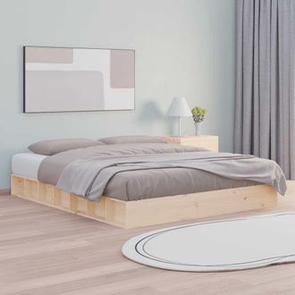 vidaXL Estructura De Cama De Madera Maciza 160x200 Cm Vidaxl