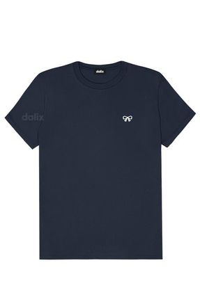 Dalix Womens Bow Jersey Tee in Navy Blue at Nordstrom, Size Xx-Large