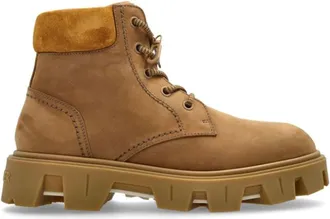 Moncler Schoenen, Heren, Bruin, 42 1/2 EU, Peak City Enkellaarsjes