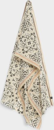 Fraas Womens Paisley lightweight beige scarf