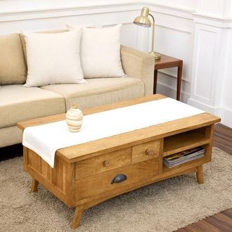 Solino Home Linen Table Runner for Dining Table, Holiday and Everyday Table Decor - Fete in White at Nordstrom, Size Xx-Small