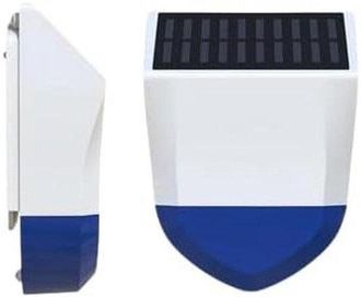 OEM Sirena Exterior - Alarma Con Luz - Seguridad Para El Hogar - Alimentaci&oacute;n Solar - 20 X 15 X 6,6 Cm - Blanco