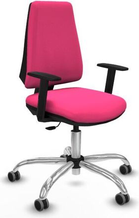 Piqueras y Crespo Piqueras Y Crespo - Elche Cp Similpiel Rosa Brazos 1d Base Cromada Ruedas Engomadas 65mm