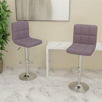 vidaXL Taburetes De Cocina 2 Unidades Tela Gris Taupe Vidaxl