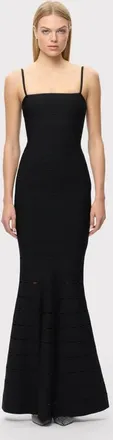 H&eacute;rve L&eacute;ger The Elora Gown in Black at Nordstrom, Size Xx-Small