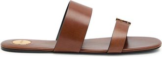 Saint Laurent Babylone Leather Sandals - Brown - 40 (IT40 / UK7)