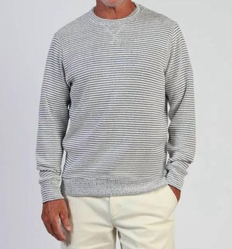True Grit Baja Stripe Sweater In Blue