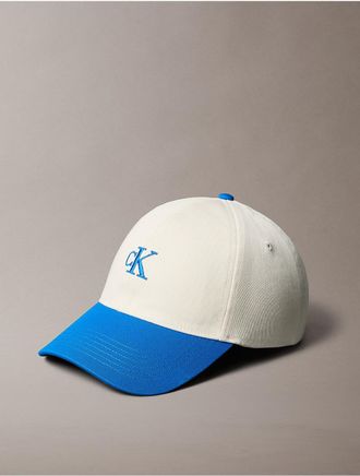Calvin Klein Mens Contrast Embroidered Logo Baseball Cap - Neutral