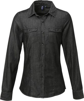 Premier Dames/Dames Stitch Shirt (Zwarte denim)