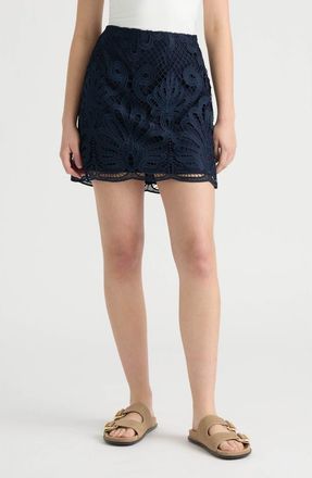 NVLT Lace Miniskirt in Navy at Nordstrom Rack, Size X-Small