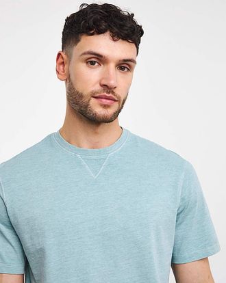 Jacamo Over Dyed Marl Relaxed Fit T-Shirt Long