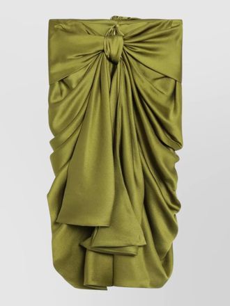 Chlo&eacute; draped satin dress featuring bow detail