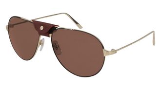 Cartier Santos de Cartier Red Pilot Mens Sunglasses CT0038S 002 59