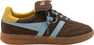 Gola Womens Stadia 86 Sneakers In Dark Brown/air/pollen/gum