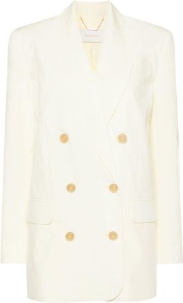Zimmermann double-breasted blazer - women - Cotton/Viscose/Silk - 1 - Yellow