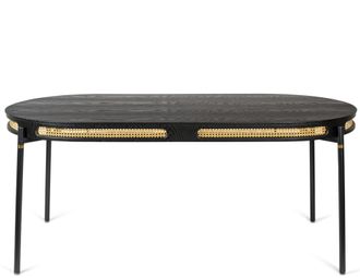 Bold Monkey Ovaler Design Esstisch Dont stop the Webbing 180 x 90 cm