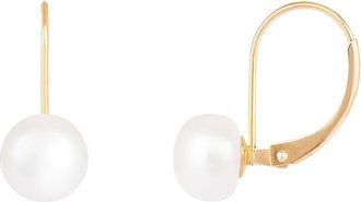 Splendid Pearls 14K Silver 6-6.5Mm Pearl Earrings