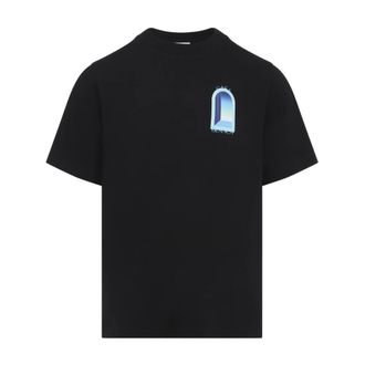 Casablanca T-Shirts, male, Black, Size: XL Gradient LArche T-shirt