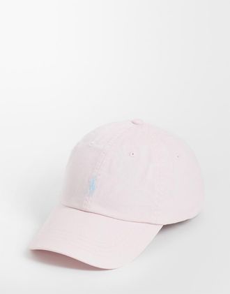Polo Ralph Lauren Cappello con visiera in twill rosa chiaro con logo