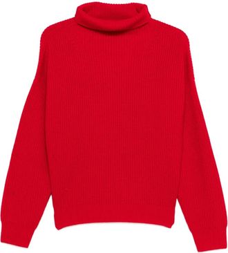Isabel Marant Maglione a coste a collo alto - Rosso