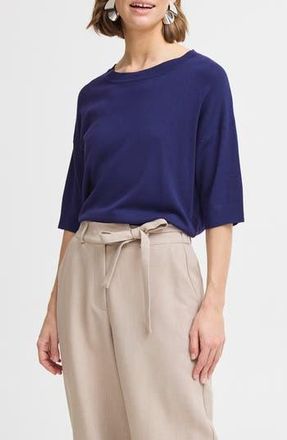 b.young Morla Cotton Knit Top in Medieval Blue at Nordstrom Rack, Size X-Small
