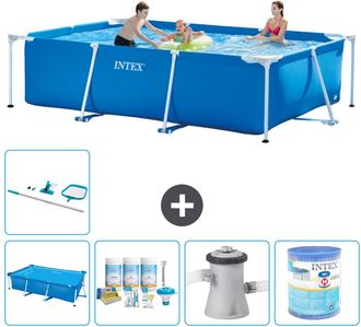 Intex Piscina Con Estructura Rectangular - 300x200x75 Cm - 7-piezas S30154