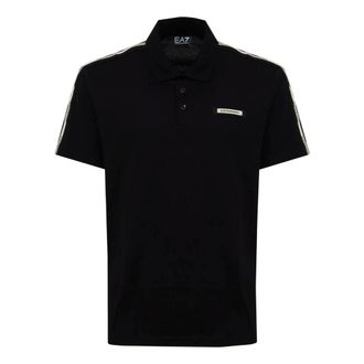 Emporio Armani Polo Shirts, male, Black, Size: 2XL Logo Series cotton-jersey polo shirt