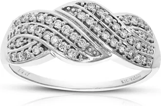 Vir Jewels 1/4 cttw Lab Grown Diamond Ring in Sterling Silver For Women