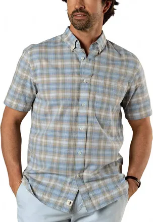 Duck Head Mens Cotton Slub Sport Shirt In Sandstone