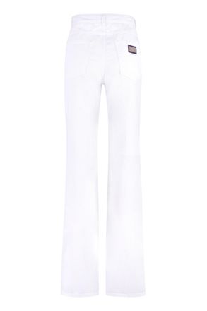 Dolce & Gabbana Womens 5-Pocket Straight-Leg Jeans White Cotton
