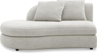 Castlery Fable Left Chaise Customized, Performance Classic Twill, Medium Grey, Spill Resistant, Ultra Deep Seats for Castlery Chairs