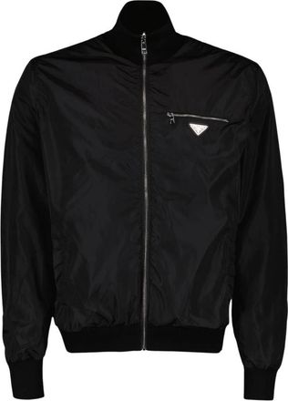 Prada Bomberjack - Heren - Zomerjassen - Zwart - M - Wol - Jassen