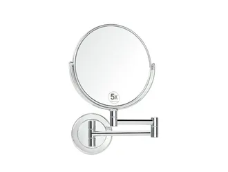 Andrea House Andrea House - Ba5014 Espejo De Pared Redondo 5 Aumentos Extensible Cromado - Ref: Ba5014
