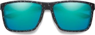 Smith Riptide 61mm Polarized Sport Square Sunglasses in Ash Marble/opal at Nordstrom