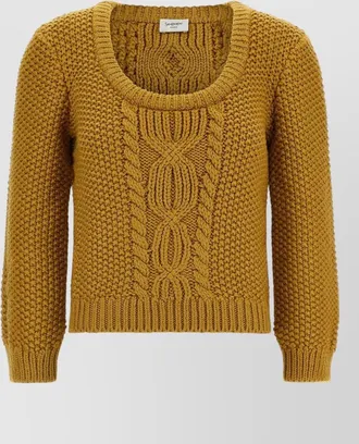 Saint Laurent fine-knit 3/4-sleeve jumper