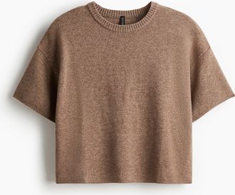 H&M Kurzarmpullover - Brown