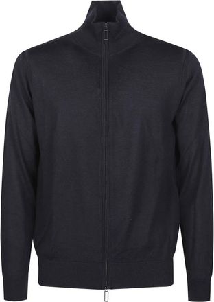 Paolo Pecora Ritsvest - Heren - Vesten - Blauw - L - Wol - Truien & Vesten