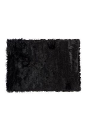 Luxe Faux Fur Hudson 5 X 8 Rectangular Throw - Black at Nordstrom Rack