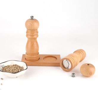 OEM Molinillo De Pimienta De 20 Cm - Incrustaciones Cl&aacute;sicas - Madera - Natural