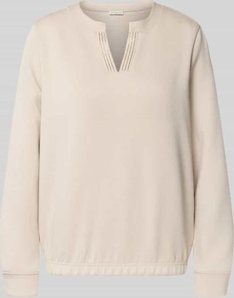 Tom Tailor Regular Fit Sweatshirt mit Viskose-Anteil in Sand, Größe XXL