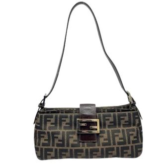 Fendi Pre-owned Shoulder Bags, female, Brown, Size: ONE SIZE Pre-owned Zucca Shoulder Bag