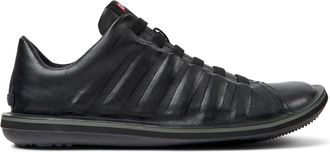 Camper Black Beetle Ribbed Design Leather Sneakers